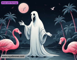 Ghost with flamingo